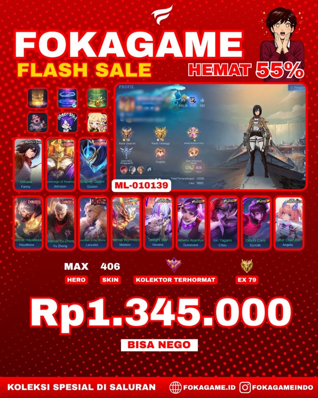 FANNY MIKASA, JOHSON LEGEND,GS LEGEND